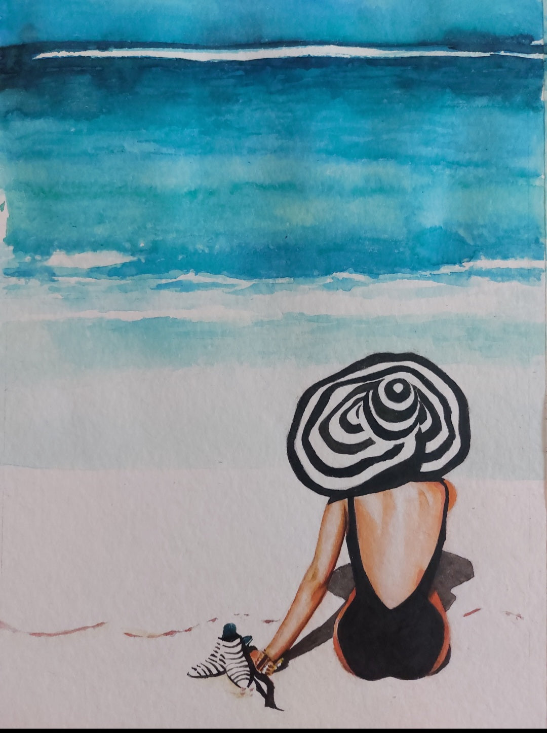 Aquarell "Meeresküste" Ref. Nr. 24